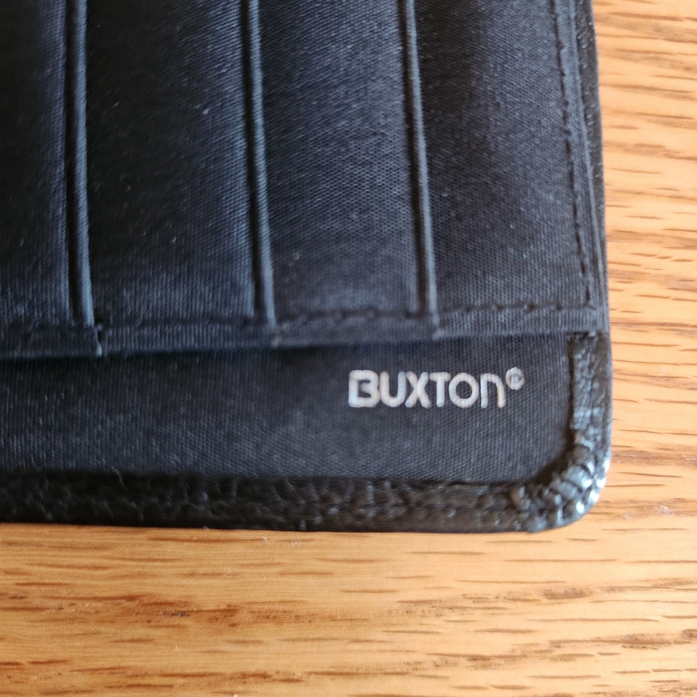 Buxton Black Leather Bifold Wallet - Picture 10 of 11